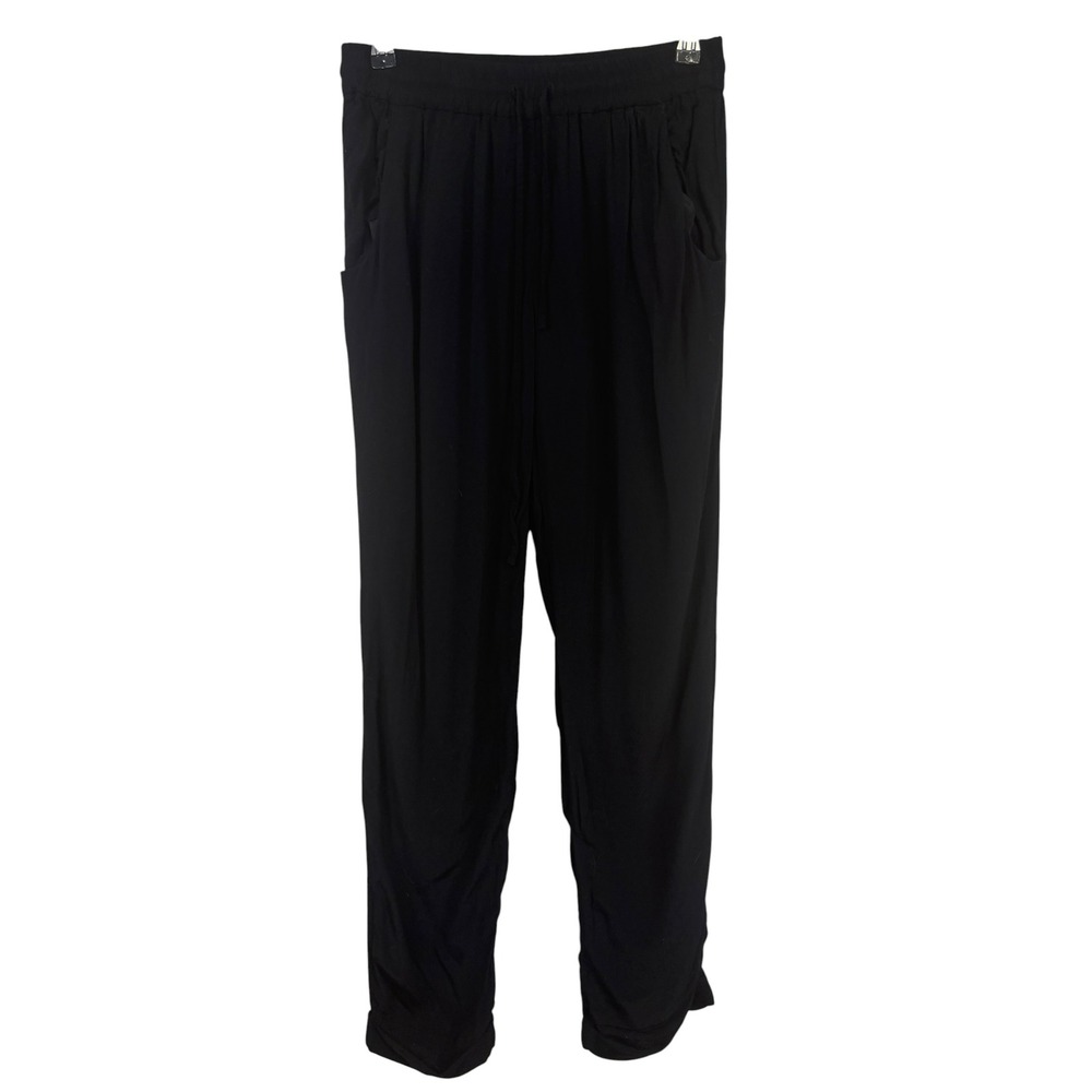 J.Crew Stretch Black Viscose Pull-On Drawstring Tapered Pants Size 00